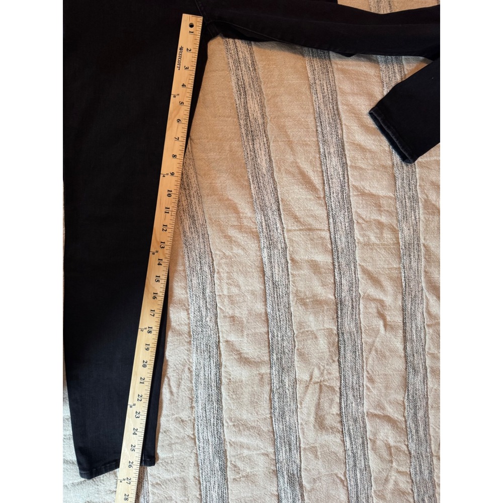 7 For All Mankind Aubree High Waisted Skinny Jeans Black Denim 27 - Picture 7 of 8